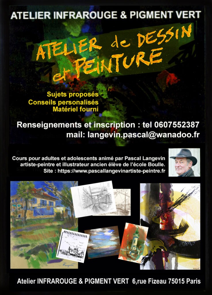 cours dessin paris
cours de peinture paris 15
Atelier loisirs arts plaqtiquezs Paris